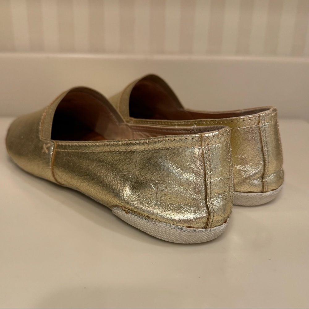 MFrye Melanie Metallic Gold Slip On Ballet Flats - Picture 6 of 16